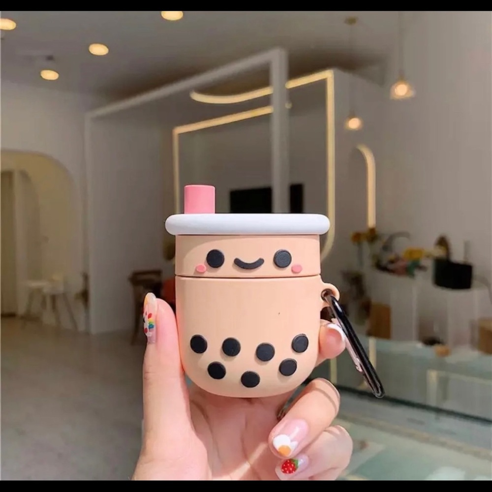 Bubble Milk Tea Key Chain AirPod Case